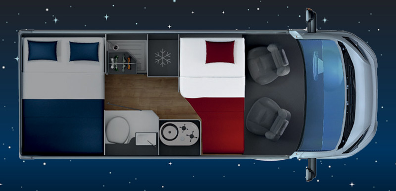 GiottiVan 60T 2022 plano noche