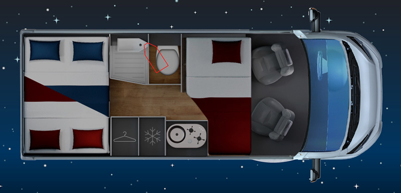 GiottiVan 60B 2022 plano noche